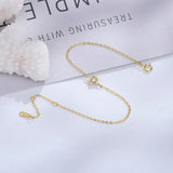 French S925 Sterling Silver Plated 14K Star Bracelet