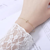 French S925 Sterling Silver Plated 14K Star Bracelet