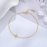 French S925 Sterling Silver Plated 14K Star Bracelet
