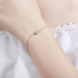 French S925 Sterling Silver Plated 14K Star Bracelet