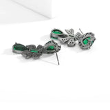French Retro Earrings Zircon Inlaid High-End Love Bow Drop Jewelry