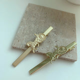 French Retro Palace Golden Horse Hairpin Baroque Word Clip