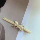 French Retro Palace Golden Horse Hairpin Baroque Word Clip
