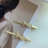 French Retro Palace Golden Horse Hairpin Baroque Word Clip