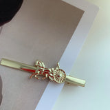 French Retro Palace Golden Horse Hairpin Baroque Word Clip