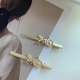 French Retro Palace Golden Horse Hairpin Baroque Word Clip
