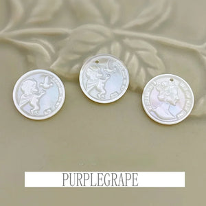 French Romantic Retro Angel Queen Earrings Necklace Set