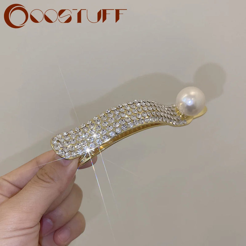 French-style Silver Hairpin Duckbill Clip Headdress Hair Accessories
