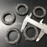 French Crystal Pendant Ring Exaggerated Large Pendant