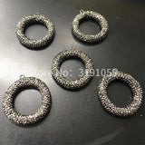 French Crystal Pendant Ring Exaggerated Large Pendant