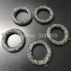 French Crystal Pendant Ring Exaggerated Large Pendant