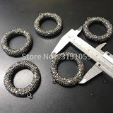 French Crystal Pendant Ring Exaggerated Large Pendant