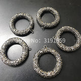 French Crystal Pendant Ring Exaggerated Large Pendant