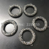 French Crystal Pendant Ring Exaggerated Large Pendant