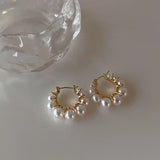 French Vintage Big Small Pearl Earring