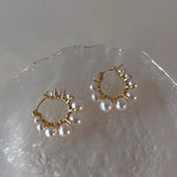French Vintage Big Small Pearl Earring