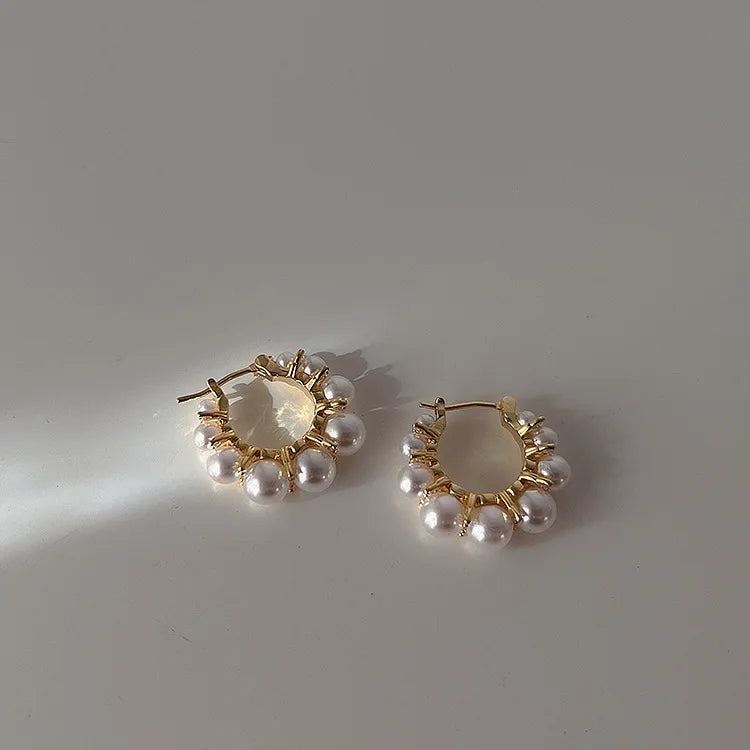 French Vintage Big Small Pearl Earring