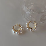 French Vintage Big Small Pearl Earring