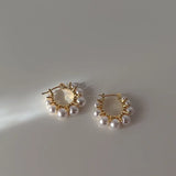 French Vintage Big Small Pearl Earring
