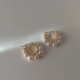 French Vintage Big Small Pearl Earring