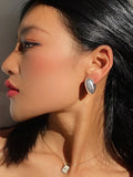 French Vintage Heart Stud Earrings