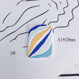 Acrylic Embossed Printing Earrings Charms 30pcs