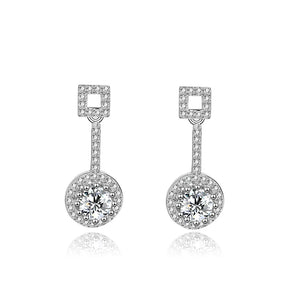 Micro-set Zirconia S925 Sterling Silver Drops Earrings