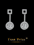Micro-set Zirconia S925 Sterling Silver Drops Earrings