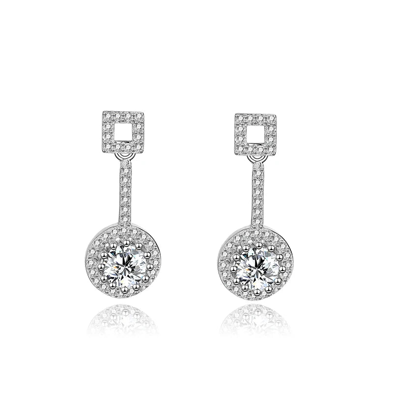 Micro-set Zirconia S925 Sterling Silver Drops Earrings