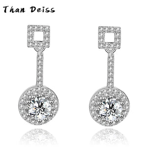 Micro-set Zirconia S925 Sterling Silver Drops Earrings
