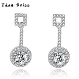 Micro-set Zirconia S925 Sterling Silver Drops Earrings
