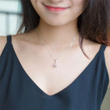 Eiffel Tower Silver Chain Clavicle Necklace SNE227