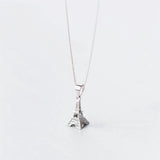 Eiffel Tower Silver Chain Clavicle Necklace SNE227