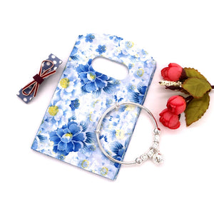 Flower Printed Plastic Jewelry Bag 9x15
