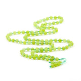 Natural Olive Chalcedony 6mm 108 Beads Bracelet Female Girls Healing Necklace