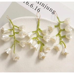 10pcs Fresh Pearl Beading Charms for DIY Girls Earrings 60*35mm
