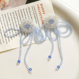 Crochet Glass Crystal Rhinestone Flower Charms for Jewelry Making