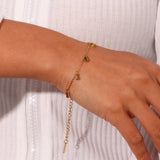 Colorful Zircon Pendant Necklace Stainless Steel Jewelry for Women