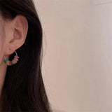 Colorful Beaded Tassel Earrings Water Pearl Earrings Women Ear Jewelry