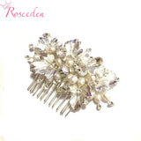 Freshwater Pearl Bridal Comb Crystal Rhinestone Hair Accessory