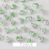 Transparent Love Glass Beads Straight Hole Diy Hand-beaded