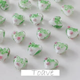 Transparent Love Glass Beads Straight Hole Diy Hand-beaded