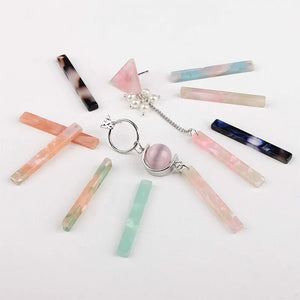 Geometric Strip Pendant Ear Stud Earrings