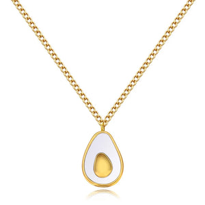 Gold-Plated Avocado Pendant Necklace