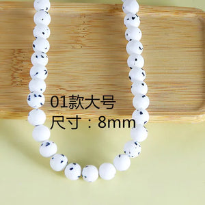 Polka Dot Acrylic Beads DIY Hair Jewelry Earrings Bracelet Necklace Accessory