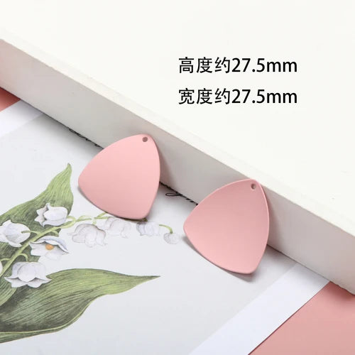 Irregular Triangle Flower Alloy Pendant for DIY Earrings
