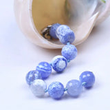 14mm Faceted Stone Bracelet with Bolt Clasp - Semi Precious Stone Jewelry