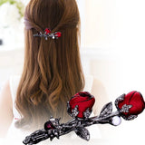 Rose Flower Elastic Hairpin for Women