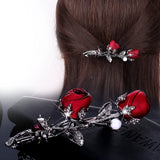 Rose Flower Elastic Hairpin for Women