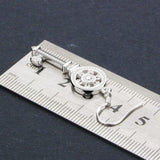 925 Sterling Silver Key Pendant Earrings for Women